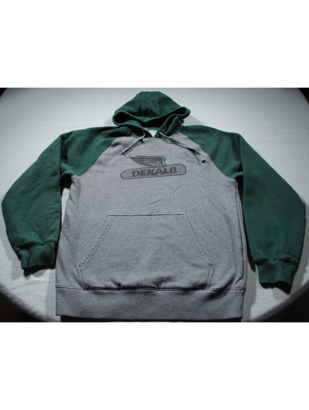 Dekalb Hooded Sweatshirt Hoodie M Green Gray